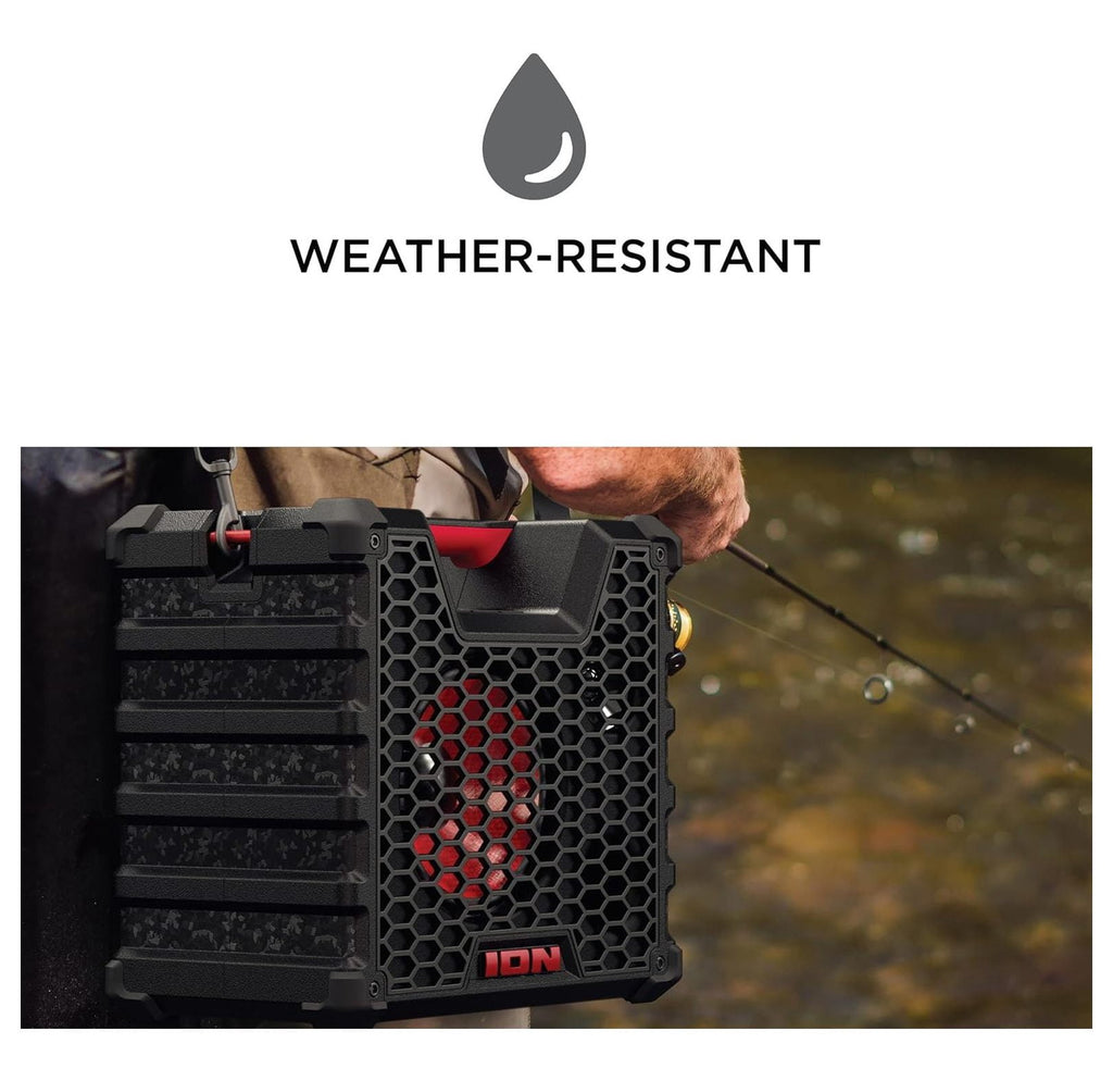 Audio Tailgater Tough - Rugged Portable All-Weather Wireless Bluetooth Speaker, IPX5 Water-Resistant, Outdoor Weather-Resistant Speaker, 65W