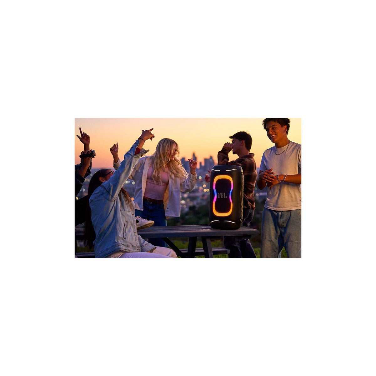 JBL PartyBox 130 - Portable party speaker with JBL legendary sound, a dynamic lightshow and a foldable ergonomic handle - Black