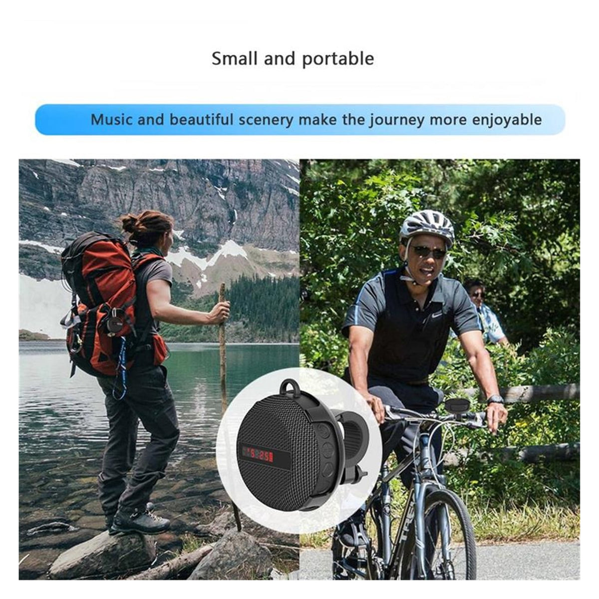 Portable Bluetooth Speaker For Motorcycle Wireless Bicycle Speaker With Loud Sound Bluetooth 5.0 IP65 Waterproof Outdoor Speaker ,Bike Audio