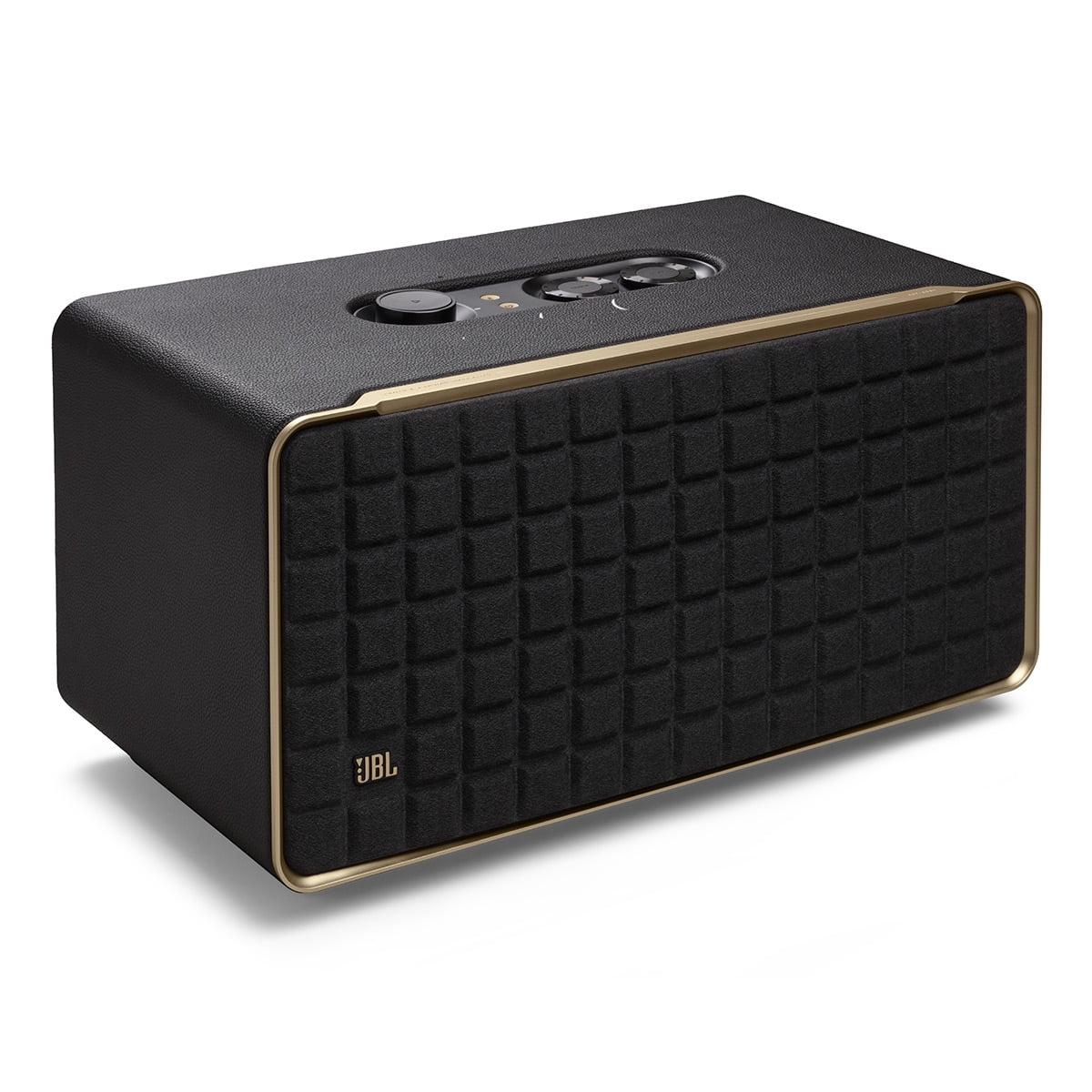 JBL Authentics 200 - Smart home speaker with Wi-Fi, Bluetooth and Voice Assistants with retro design - Black