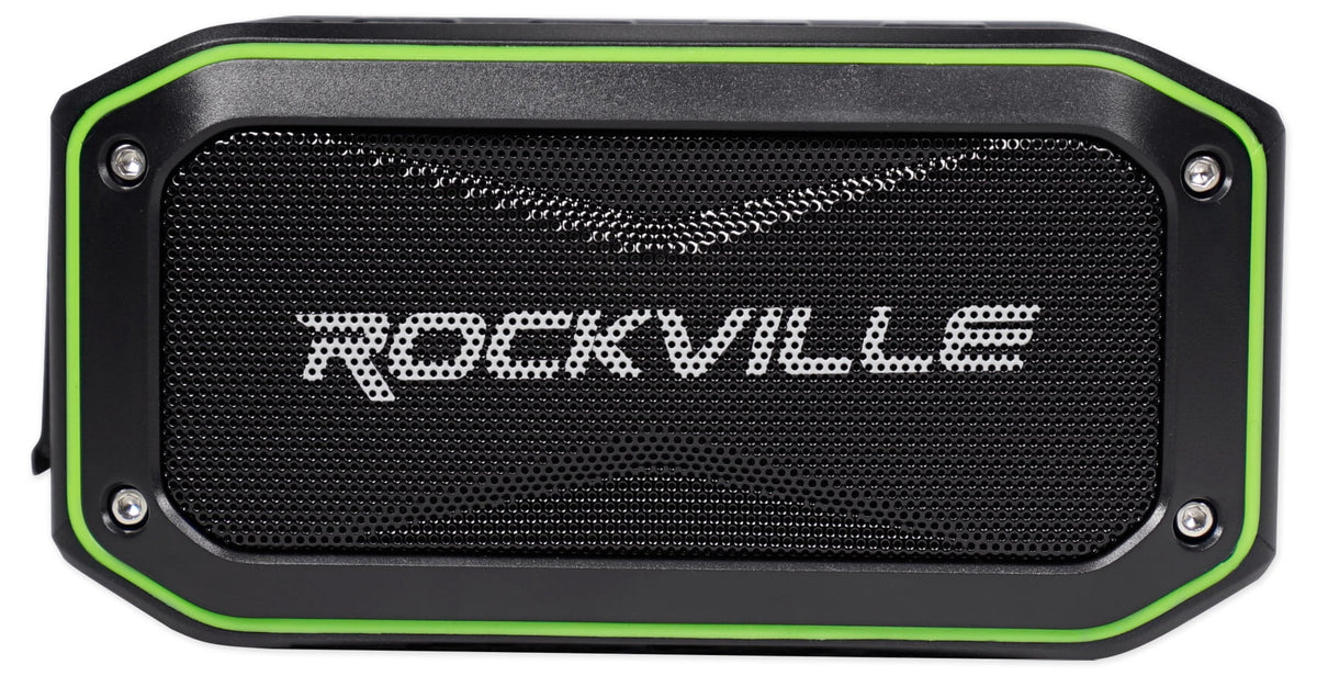 Rockville ROCK ANYWHERE 2-Pack Portable Bluetooth Speaker, 20W Output, 30-Hour Battery, IPX7 Waterproof, TWS Stereo, Includes Handlebar Mount, Cables