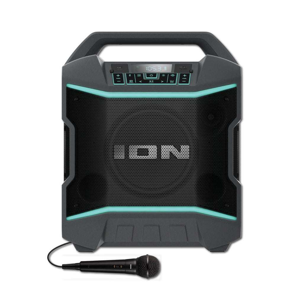 (Open Box) ION Audio IPA163 Party Boom Plus Portable Bluetooth Speaker with Lights, 2 Speakers, Black