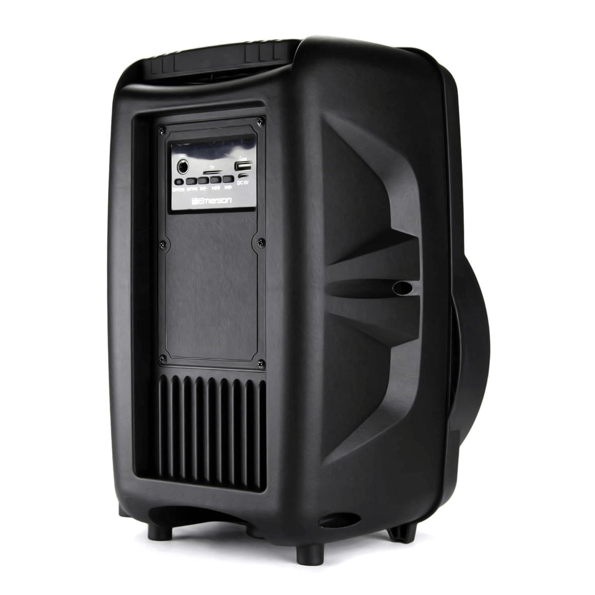 Emerson Portable 8" Bluetooth Party Speaker with FM Radio, Disco Light and Stand