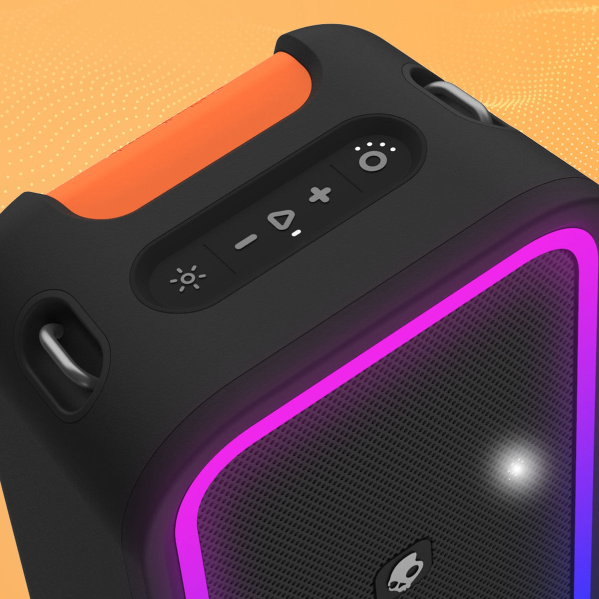 Skullcandy Stomp Portable Bluetooth Speaker, Waterproof, LED Lighting, USB Rechargeable, Black
