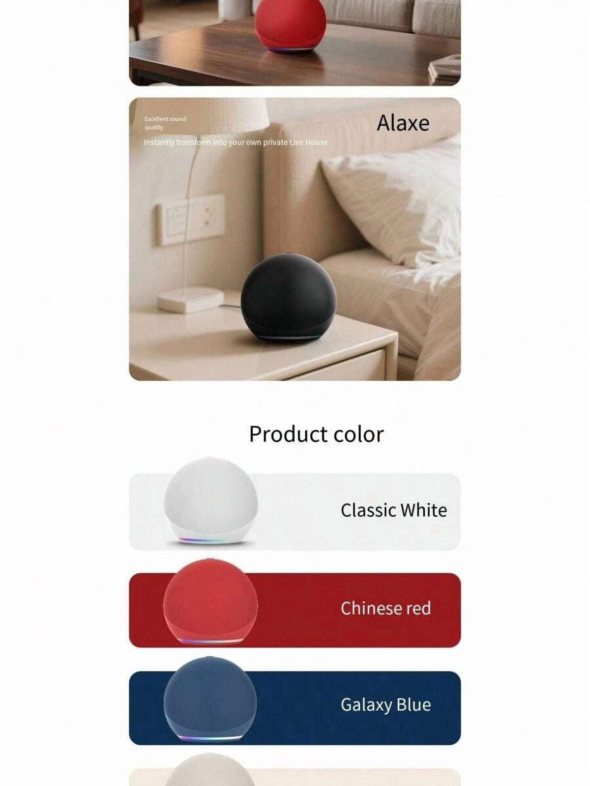 Vibrant Sounding Alexa Speaker, Great For Bedrooms, Dining Rooms And Offices, Charcoal