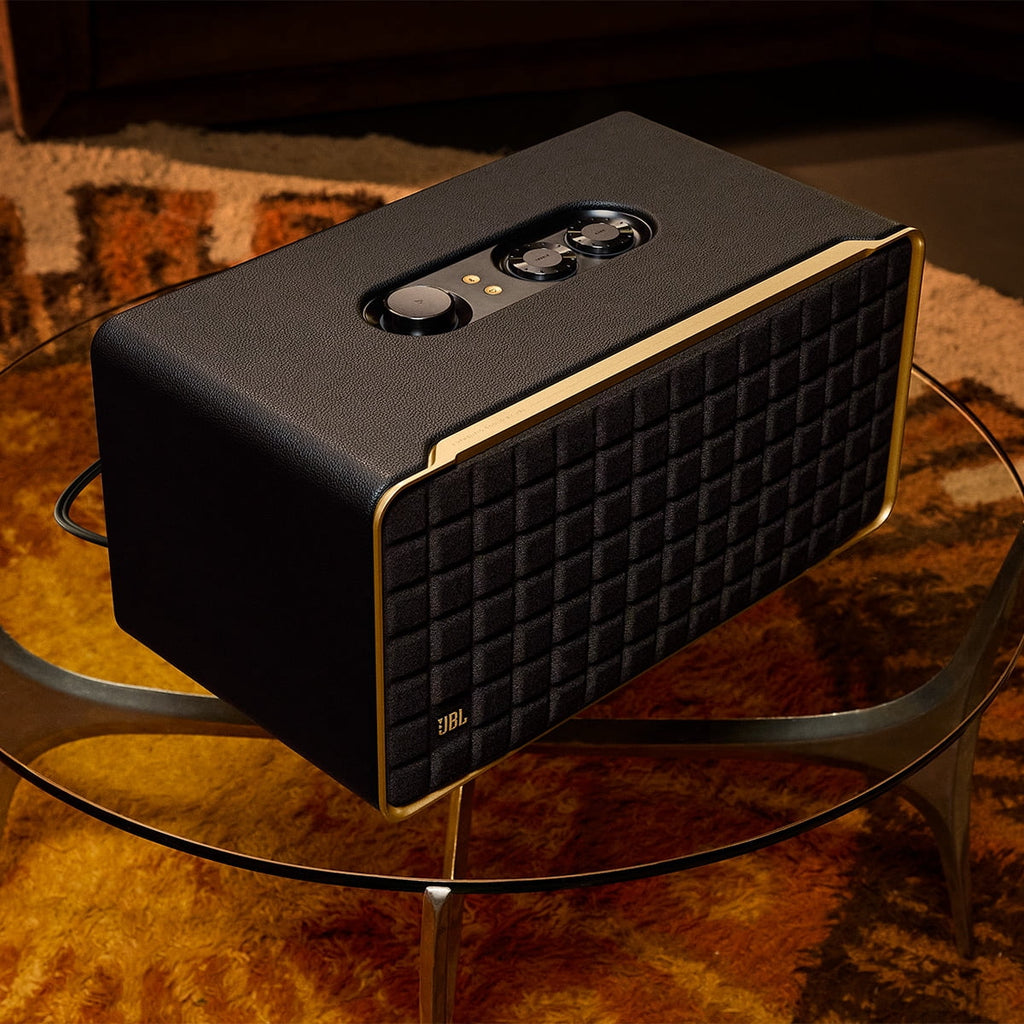 JBL Authentics 200 - Smart home speaker with Wi-Fi, Bluetooth and Voice Assistants with retro design - Black