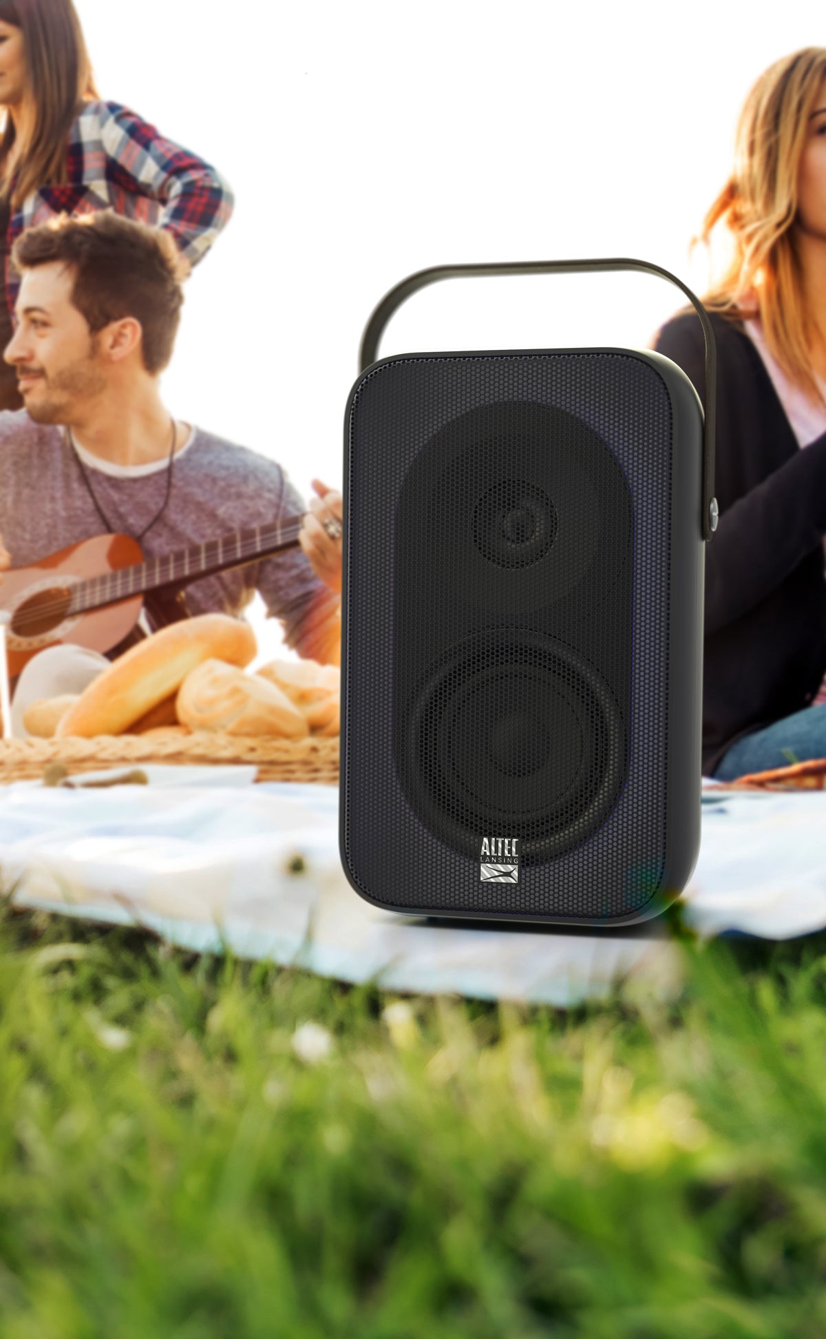 Altec Lansing Shockwave Portable Bluetooth Wireless Party Speaker with LED Lights, Black, IMT7000-BLK