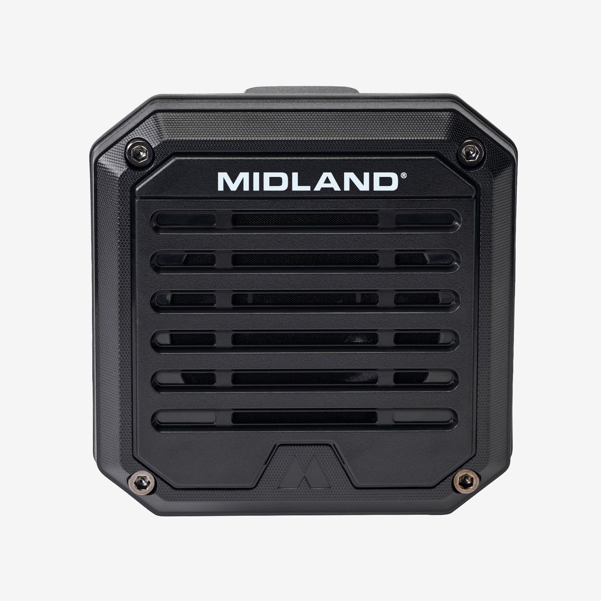 Midland- SPK200 Heavy-Duty 20W Amplified External Speaker - AI Noise Cancelation 180 Degrees Swivel Base Works CB and MXT Radios 8-OHM Sound System 3.5mm Audio Plug - Waterproof Design