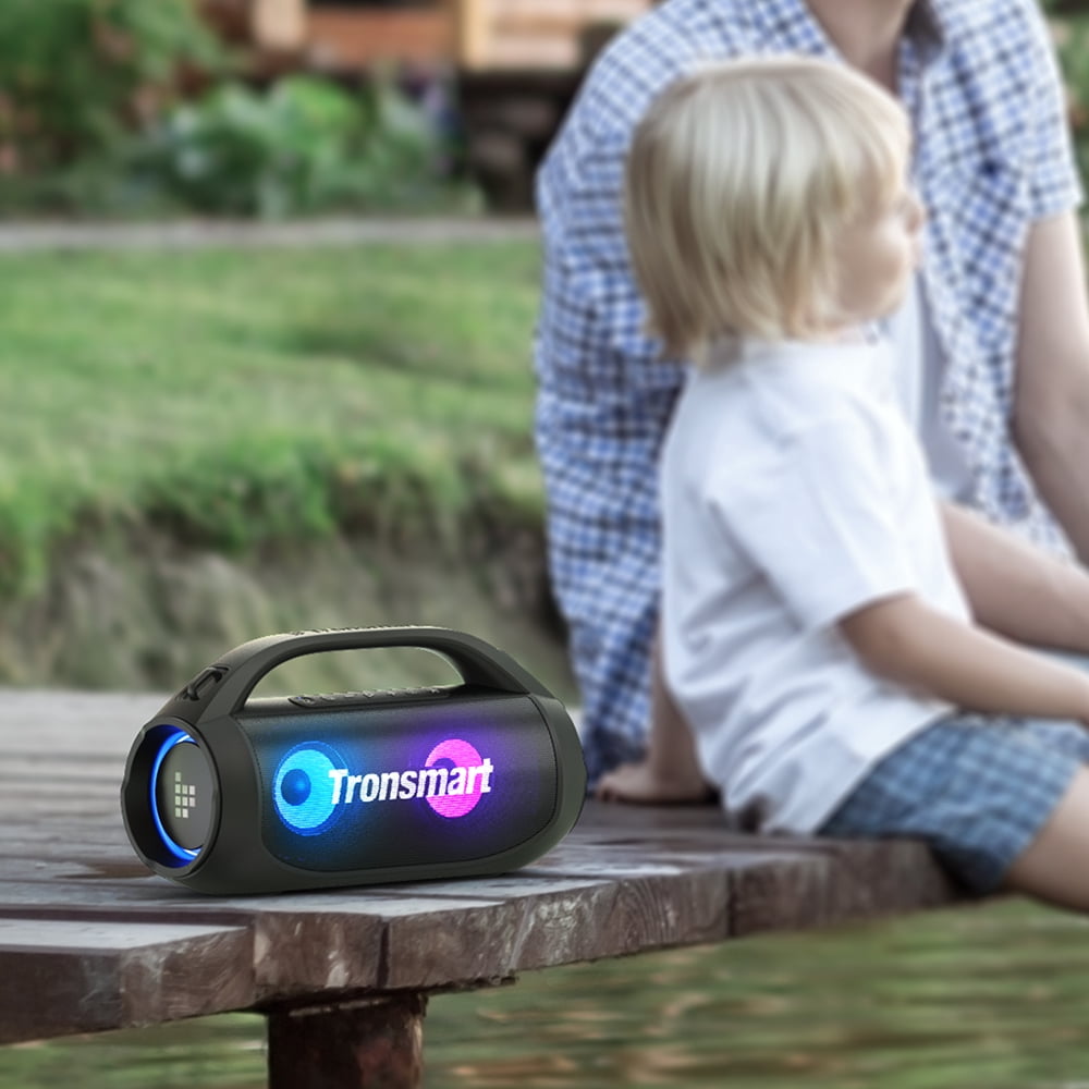 Tronsmart Bang SE Portable Speaker Waterproof, 40W Stereo Deep Bass, Colorful LED, IPX6, 24H Playtime, Lightweight Portable Design, Wireless Bluetooth Speaker for Party/Outdoor/Travel