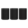 Pre-Owned Sonos Three Room Set with Sonos One Gen 2 Smart Speaker, Voice Control, Bluetooth, Black