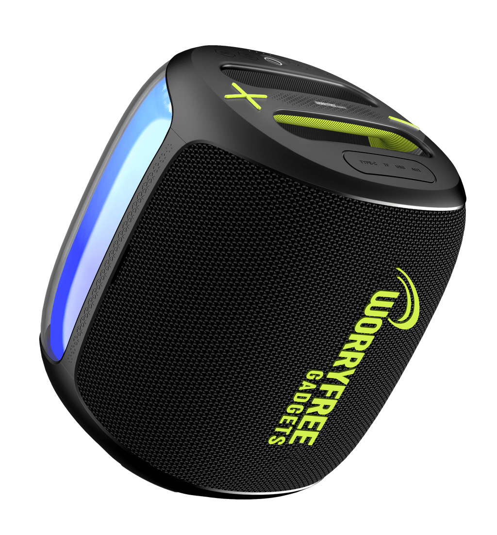 100W Portable Bluetooth Party Speaker with Two Microphones, Tripod stand LED Lights