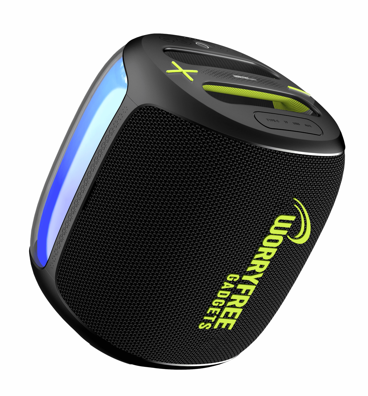 100W Portable Bluetooth Party Speaker with Two Microphones, Tripod stand LED Lights