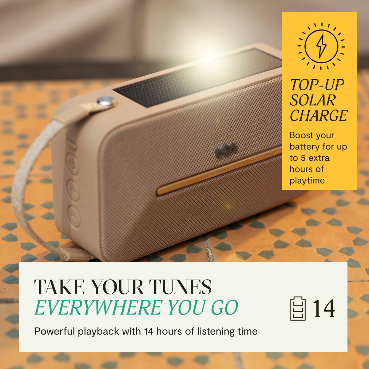 House of Marley Rise Up Solar Bluetooth® Speaker - Blue