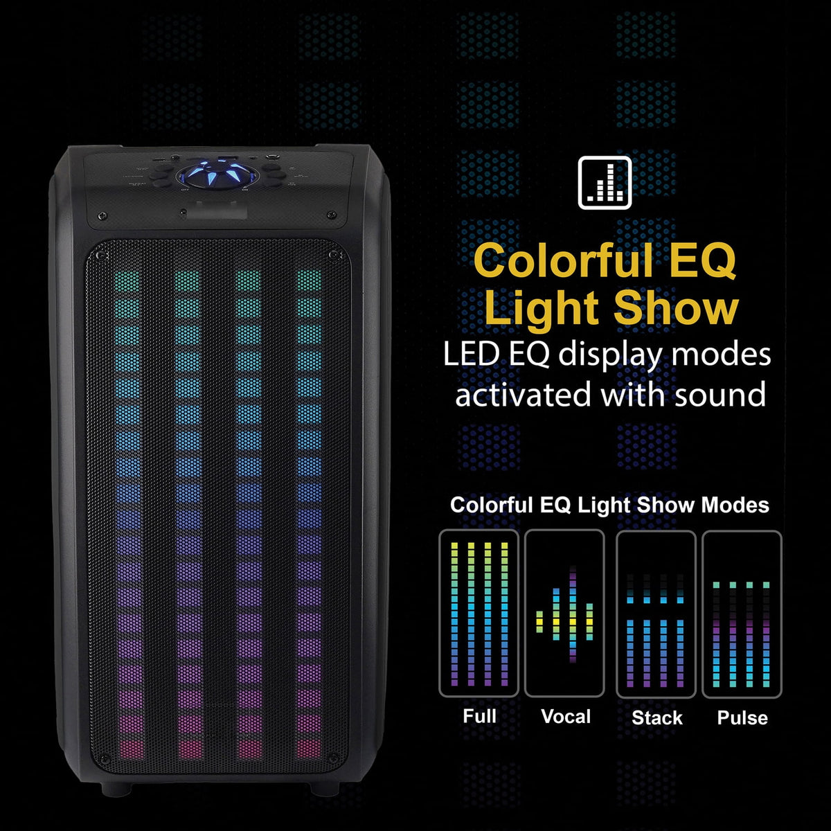IQ Sound Sound Traveler 20-Watt-Continuous-Power Portable Backpack Speaker with Wired Microphone and Remote