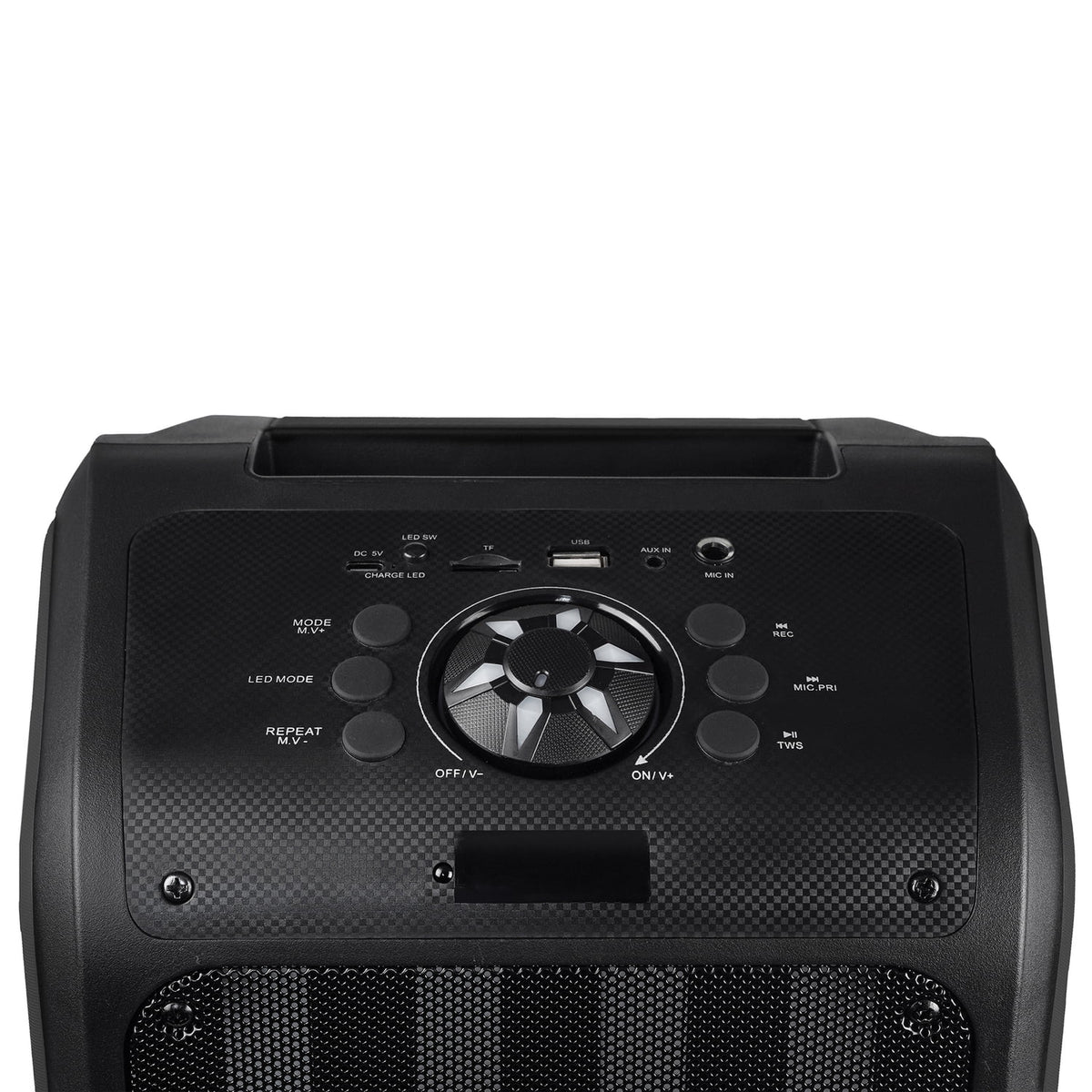 IQ Sound Sound Traveler 20-Watt-Continuous-Power Portable Backpack Speaker with Wired Microphone and Remote