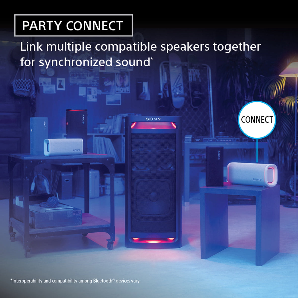 Sony ULT FIELD 5 Wireless Portable Bluetooth Speaker, IP67 Waterproof, Dustproof, and Rustproof, Black