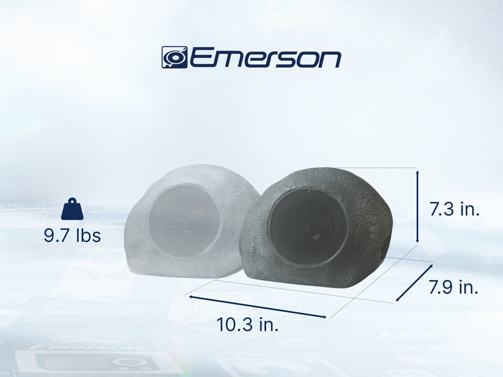 Emerson ERS-2000 Mini Pebbles Dual Bluetooth Rock Speakers
