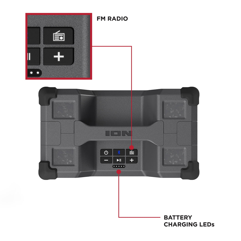 ION Audio Trailblazer Summit - Rugged Portable All-Weather Bluetooth Speaker
