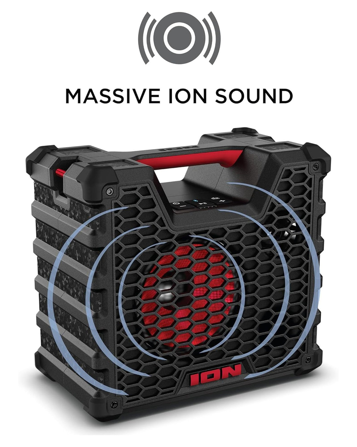 Audio Tailgater Tough - Rugged Portable All-Weather Wireless Bluetooth Speaker, IPX5 Water-Resistant, Outdoor Weather-Resistant Speaker, 65W
