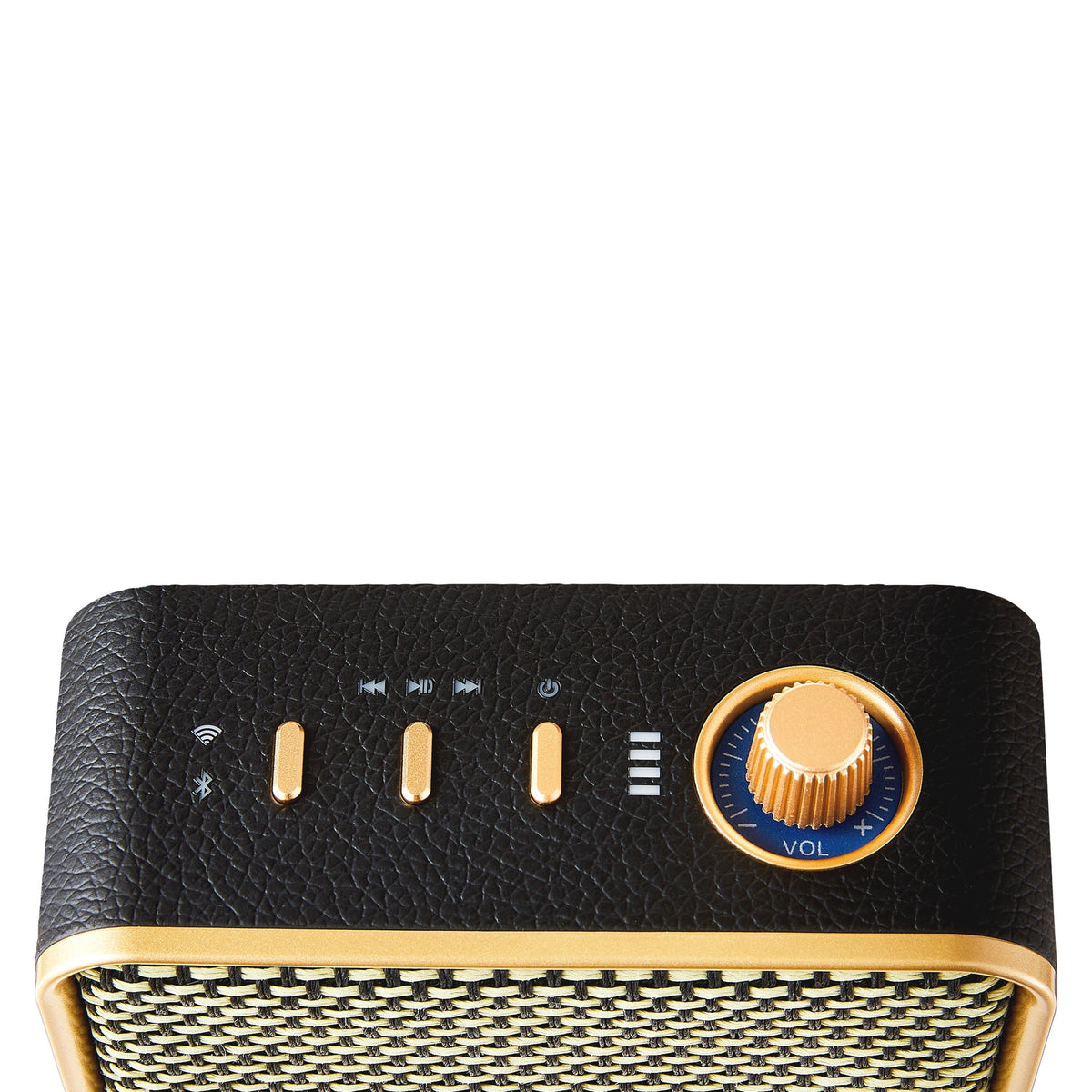 onn Medium Black Wi-Fi Speaker with Multi-Directional Sound and Bluetooth