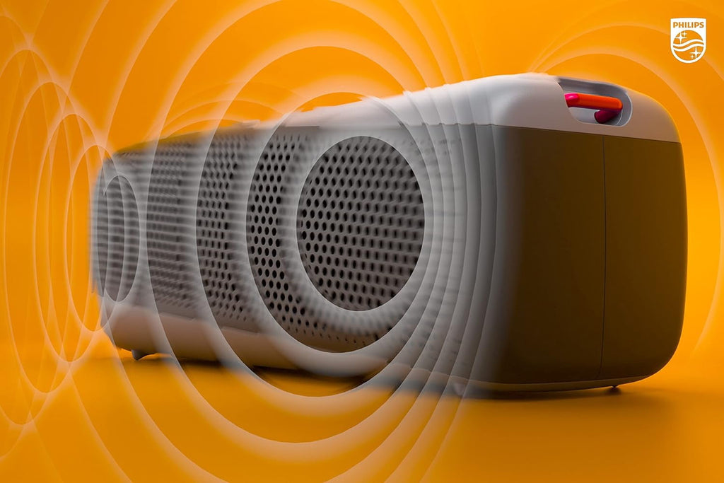 PHILIPS S7807 Wireless Bluetooth Speaker, 7000 Series - 40W Output, IP67 Waterproof, 24-Hour Playtime, Portable with Built-in Microphone, Voice Assistant, USB-C, and Power Bank, Black