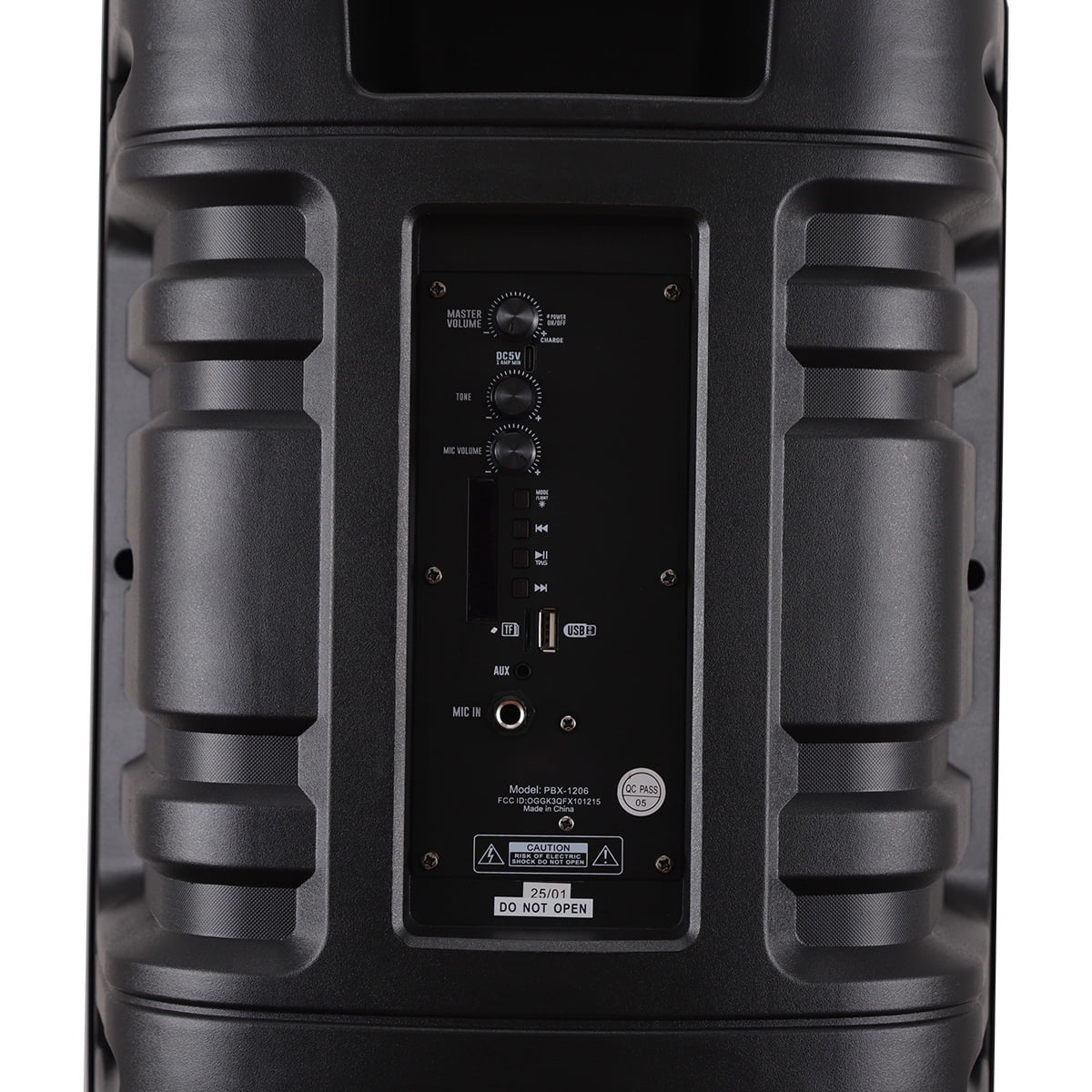 Dazone 12" Portable Bluetooth Party Speaker Heavy Bass Sound System FM AUX w/Microphone & Remote