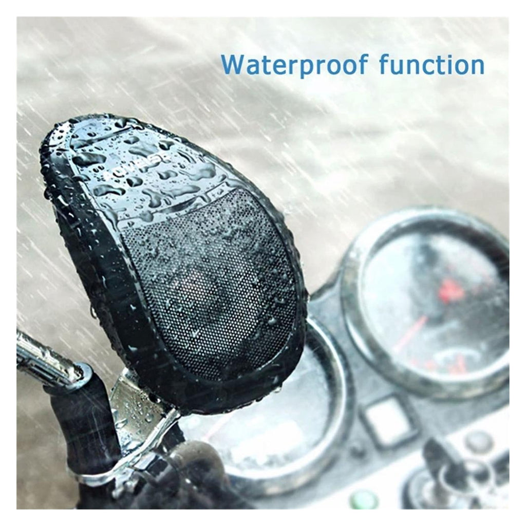 Motorcycle Wireless Bluetooth Speakers Waterproof Stereo Aud-io Amp System MP3 Aud-io Player FM Radio With LED Light
