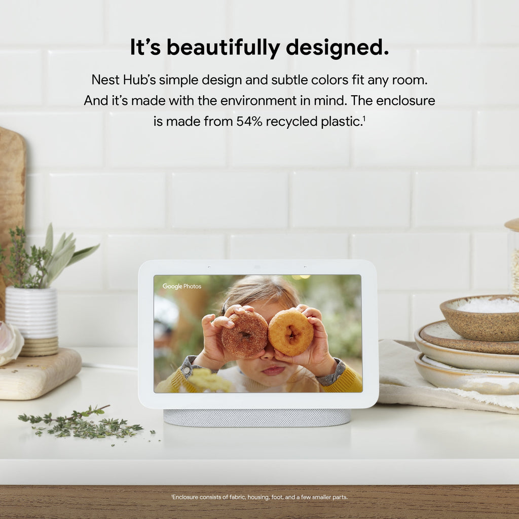 Google Nest Hub 2nd Gen - Smart Home Display with Google Assistant - Sand