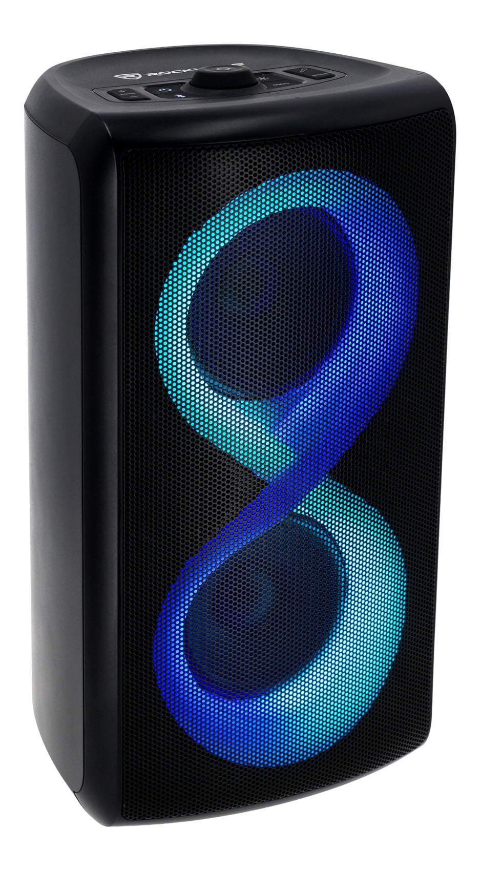 Rockville ELITE PARTY 5 1200W Bluetooth Speaker Pair, Wireless Stereo Link, LED Modes, Mic and Guitar Inputs, IPX4, 2-Piece
