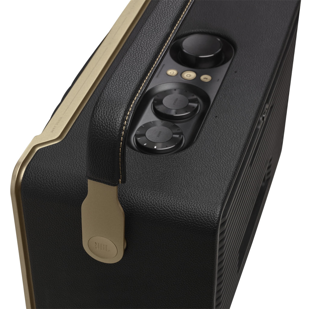 JBL Authentics 200 - Smart home speaker with Wi-Fi, Bluetooth and Voice Assistants with retro design - Black