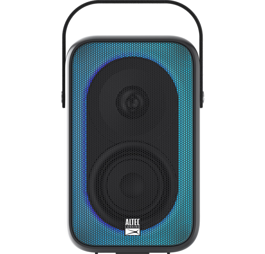 Altec Lansing Shockwave Portable Bluetooth Wireless Party Speaker with LED Lights, Black, IMT7000-BLK