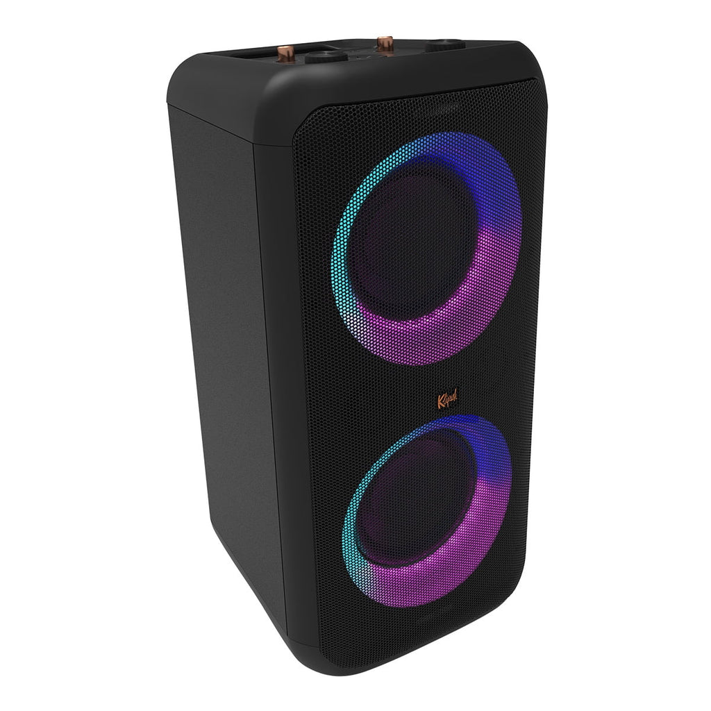 Klipsch GIG XXL Bluetooth Wireless Party Speaker with Wired Microphone, RGB Lighting, Guitar Input, & IPX4 Splash Resistance