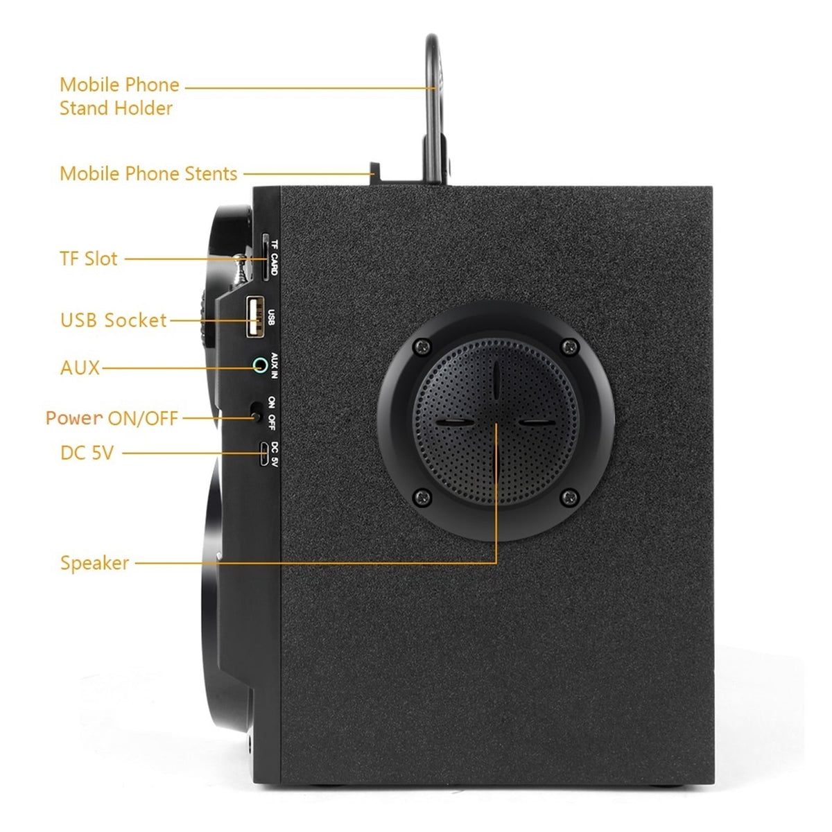 Bluetooth Speaker Portable Big Power Wireless Stereo Subwoofer Heavy Bass Speakers Sound Box Support ,Bike Audio