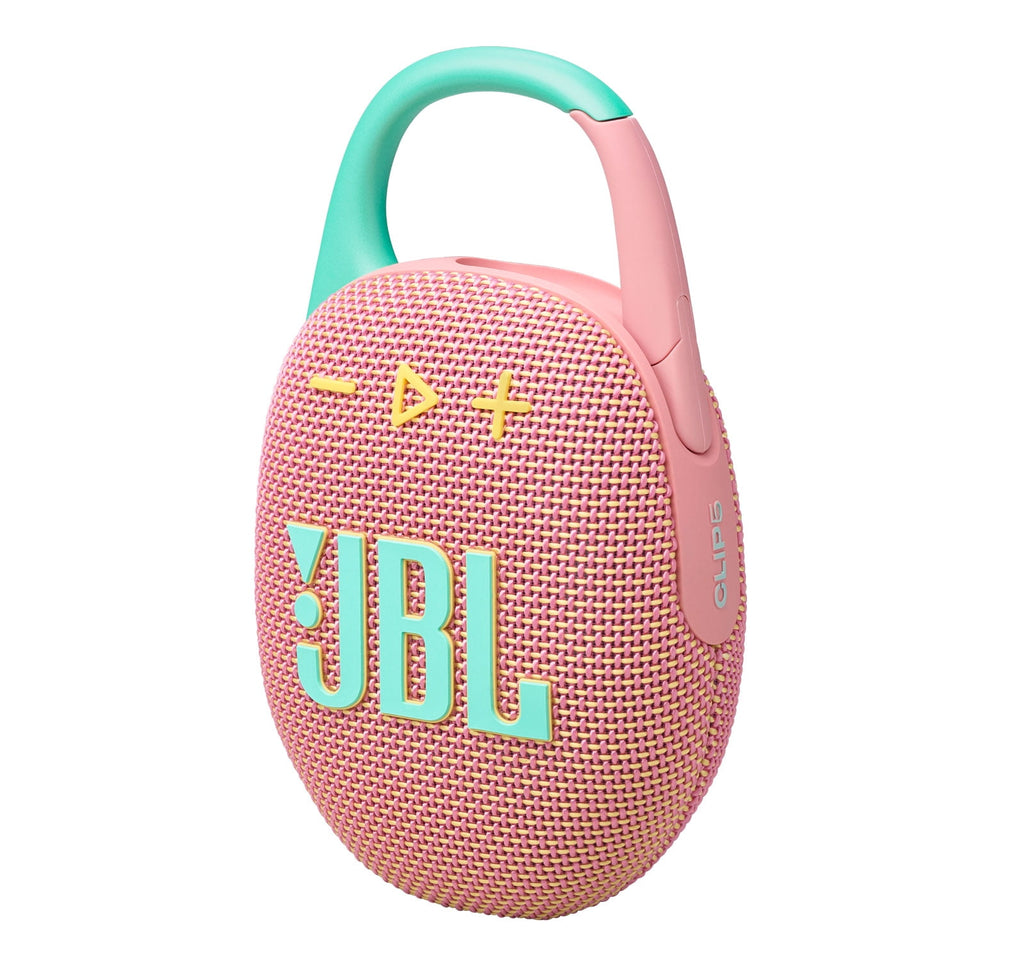 JBL Clip 5 Bluetooth Speaker and divvi! Protective Case Bundle - Pink