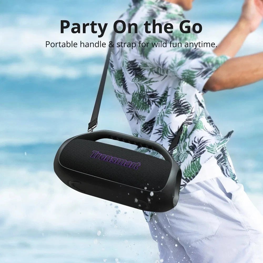 Outdoor Portable Bluetooth Speaker, 90W Loud Sound, Waterproof Outdoor Party Speaker with TWS Stereo, 26H Playtime, LED Lights Wireless Speaker for Beach Camping Backyard