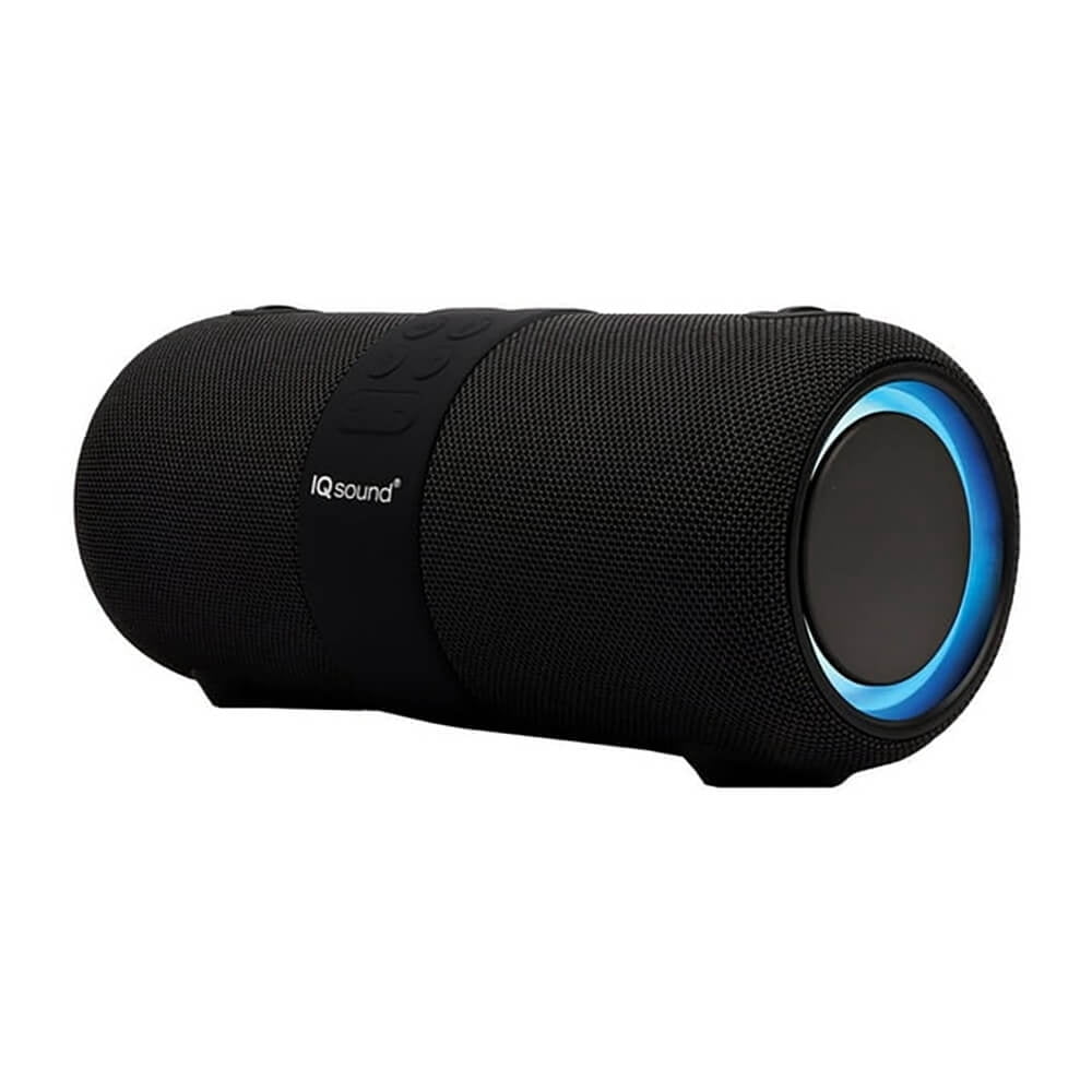 IQ Sound IQ-2323BT Dual 3-Inch 14-Watt Portable True Wireless Stereo Bluetooth Rechargeable Speaker with FM Radio, Microphone, and RGB Lights