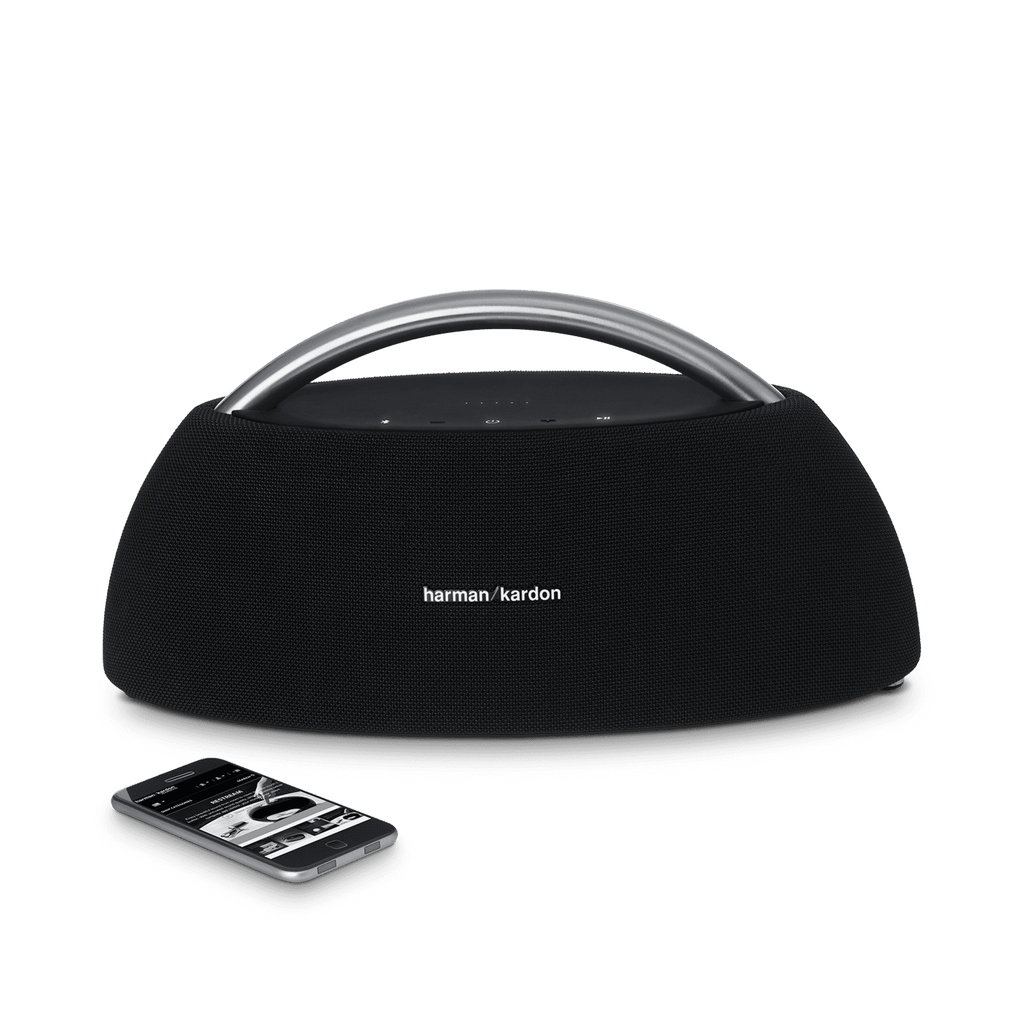 Harman Kardon Go + Play Portable Bluetooth Speaker with Rechargeable Battery and Dual Microphone, Black