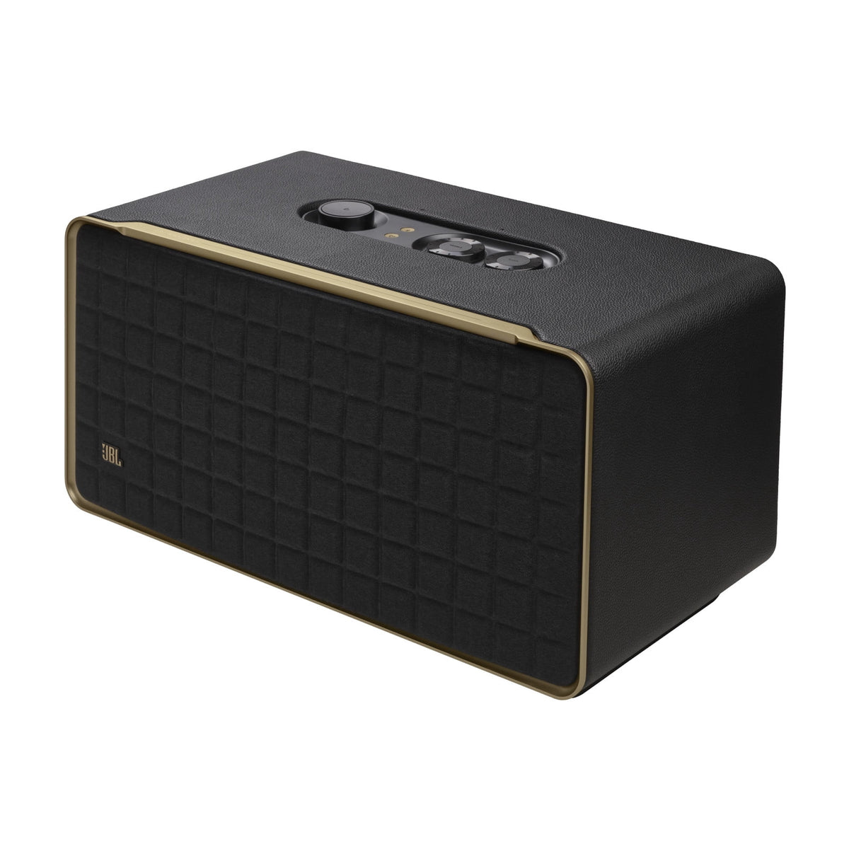 Restored JBL Authentics 500 - Hi-fidelity smart home speaker with Wi-Fi, Bluetooth and Voice Assistants with retro design - Black (Refurbished)