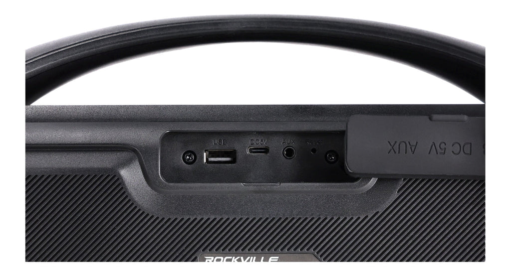 Rockville GO PARTY MAX BASS Large Portable LED Bluetooth Speaker w/Wireless Link