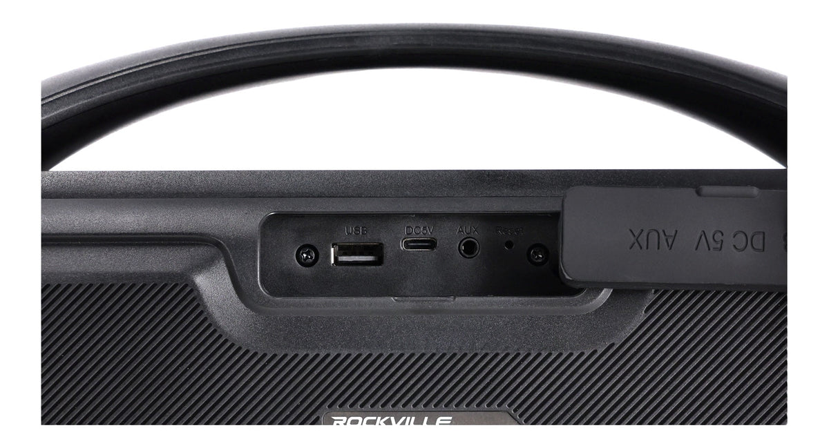 Rockville GO PARTY MAX BASS Large Portable LED Bluetooth Speaker w/Wireless Link