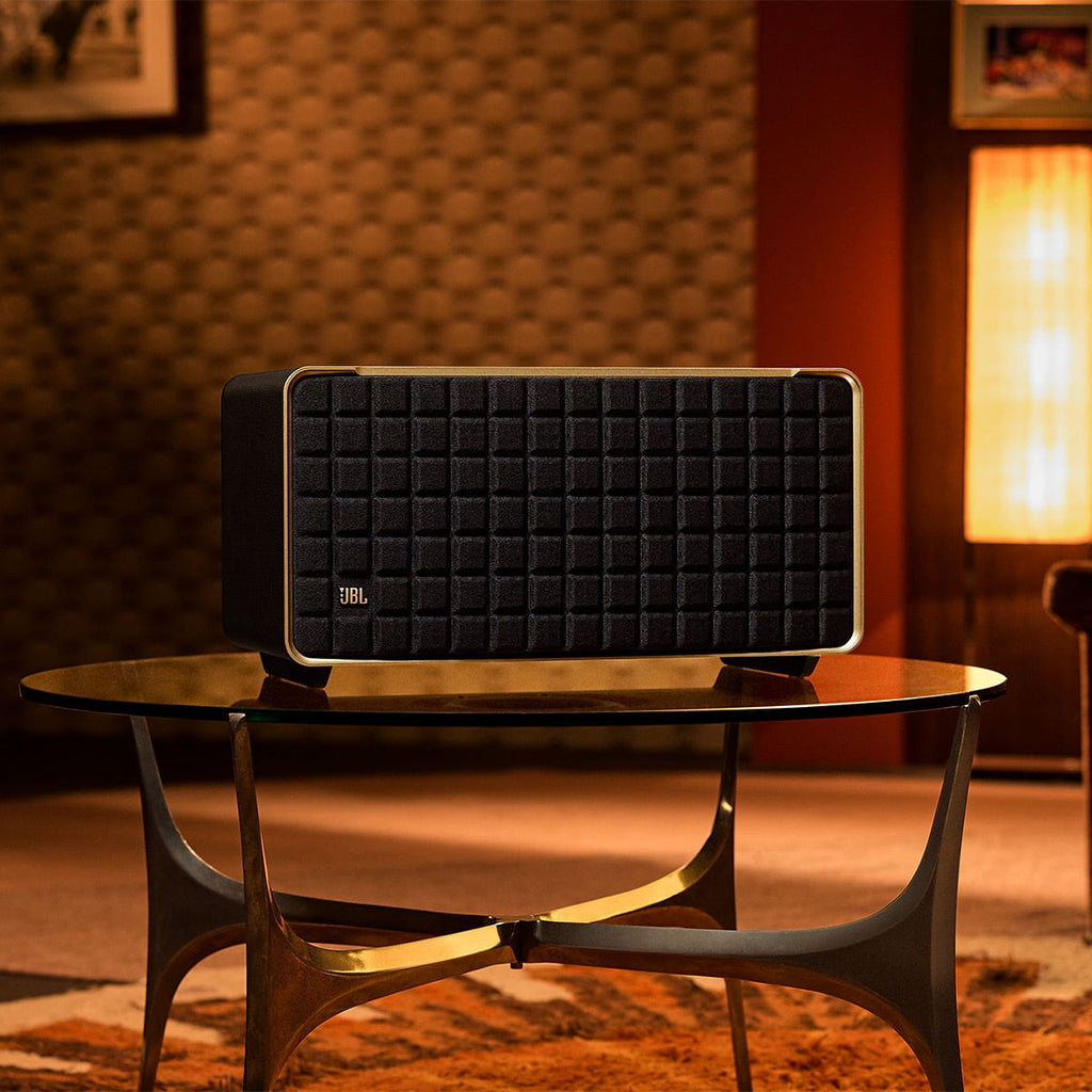 JBL Authentics 200 - Smart home speaker with Wi-Fi, Bluetooth and Voice Assistants with retro design - Black