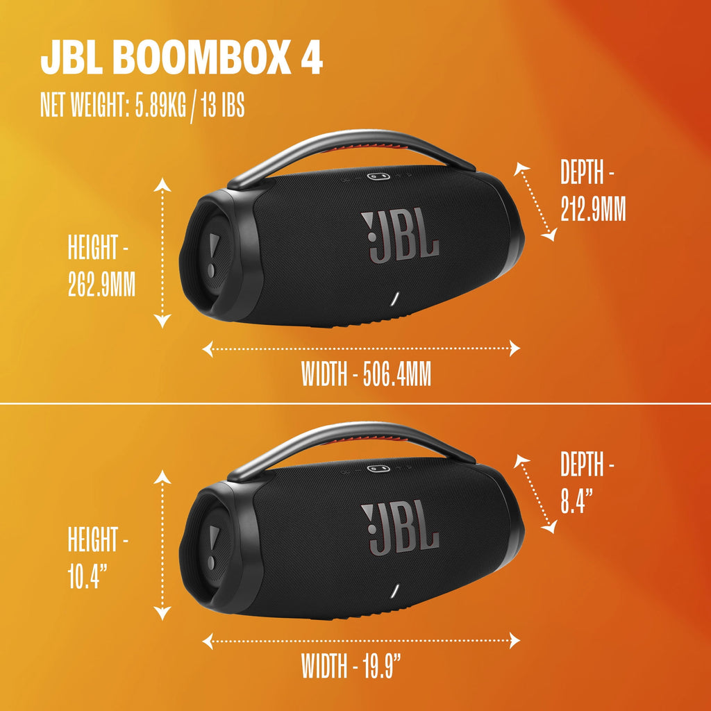 Restored JBL Boombox 4 - Most powerful JBL portable waterproof speaker with massive JBL Pro Sound - Blue (Refurbished)