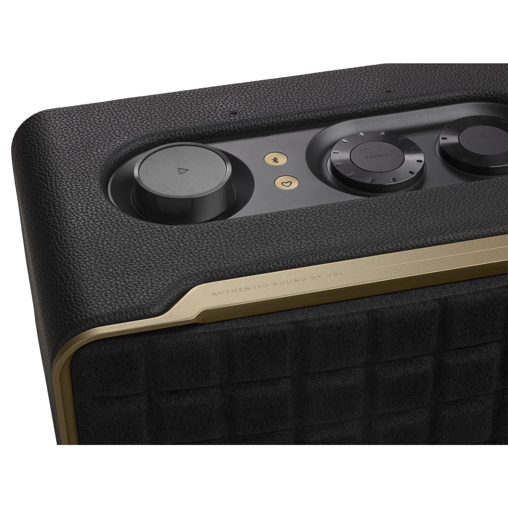 Restored JBL Authentics 200 - Smart home speaker with Wi-Fi, Bluetooth and Voice Assistants with retro design - Black (Refurbished)