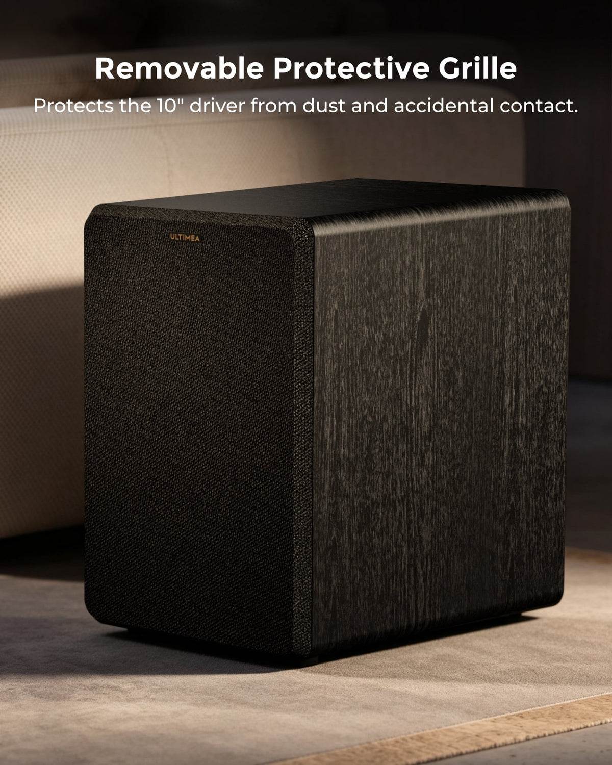 ULTIMEA 10" Powered Subwoofer with Wireless Adapter, 550W Peak, 20Hz Low Frequency, App Bass Control, EQ & 0-180° Phase, Bluetooth 6.0, RCA/LFE & Speaker-Level Inputs for HiFi & A, SUB1