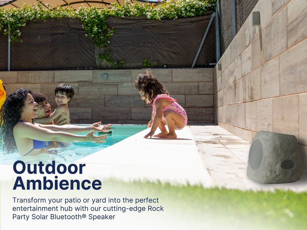 Emerson ERS-1002 Bluetooth Solar Rock Speaker with Multicolor LED Lighting