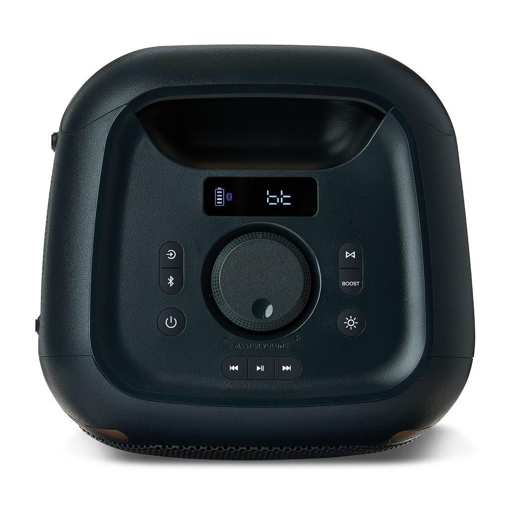 Onn Medium Portable Party Speaker Gen. 2, IPX7 Waterproof, 3 Speakers, Black