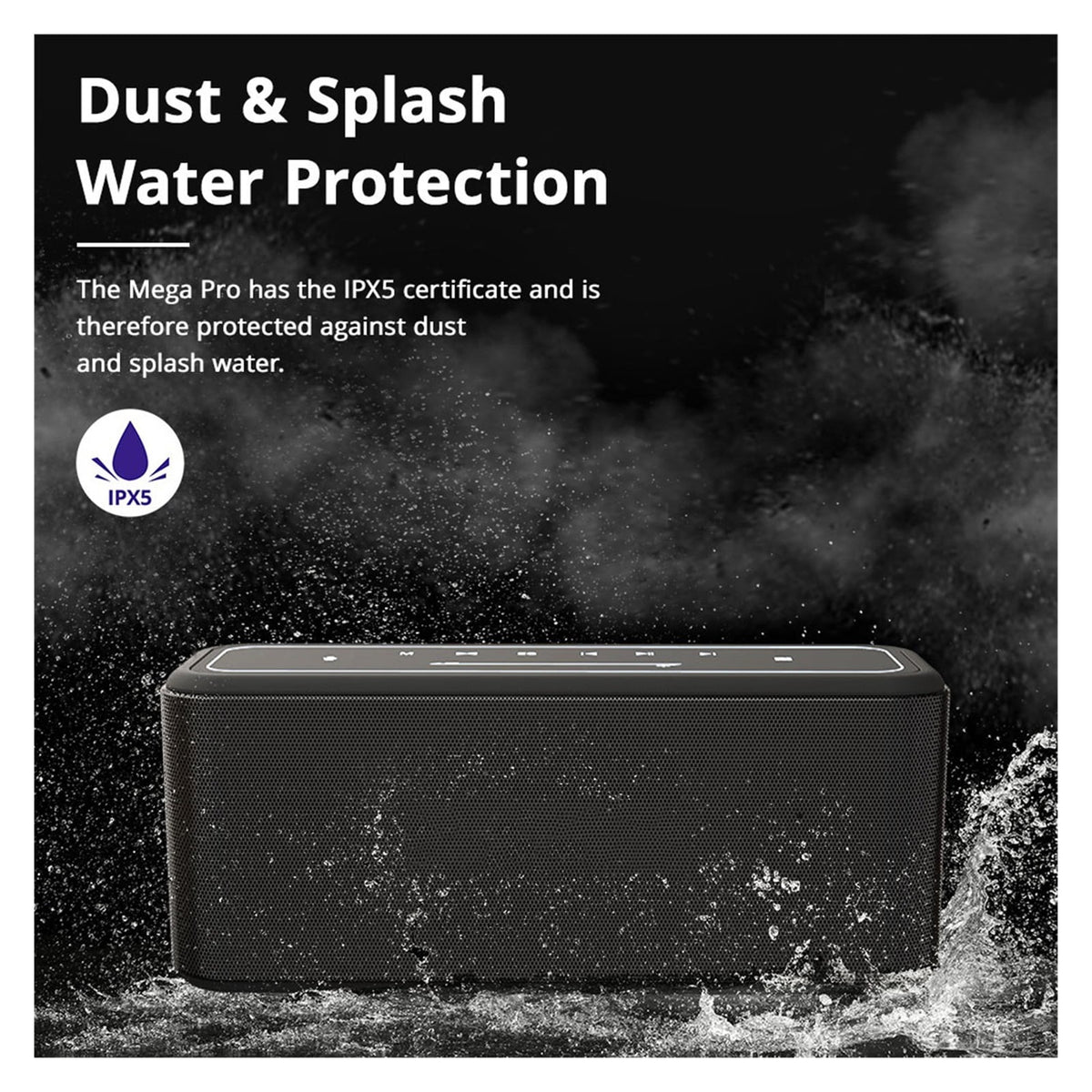 60W Bluetooth Speaker Portable Speaker With Enhanced Bass, NFC, IPX5 Waterproof,Voice Assistant ,Bike Audio