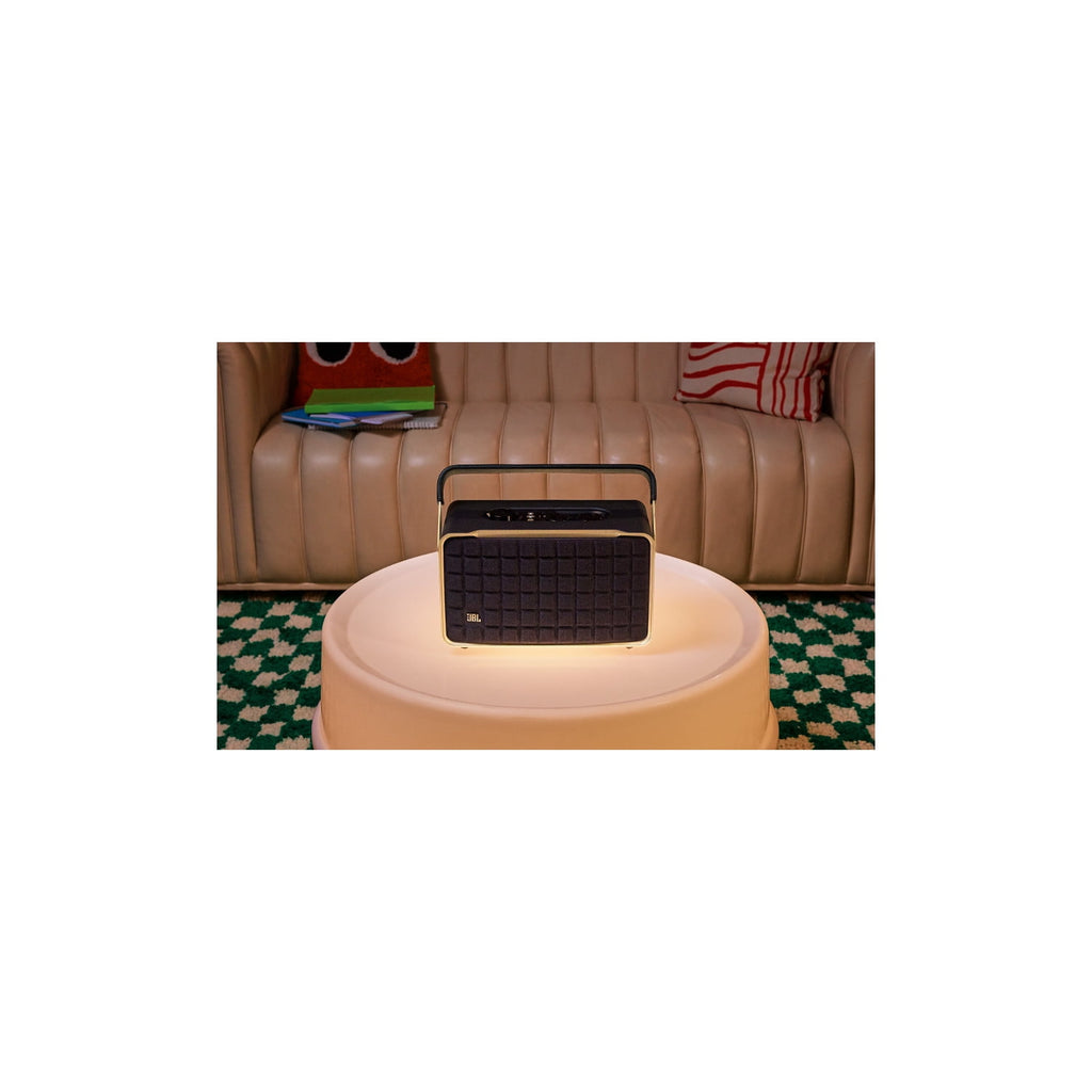 JBL Authentics 200 - Smart home speaker with Wi-Fi, Bluetooth and Voice Assistants with retro design - Black