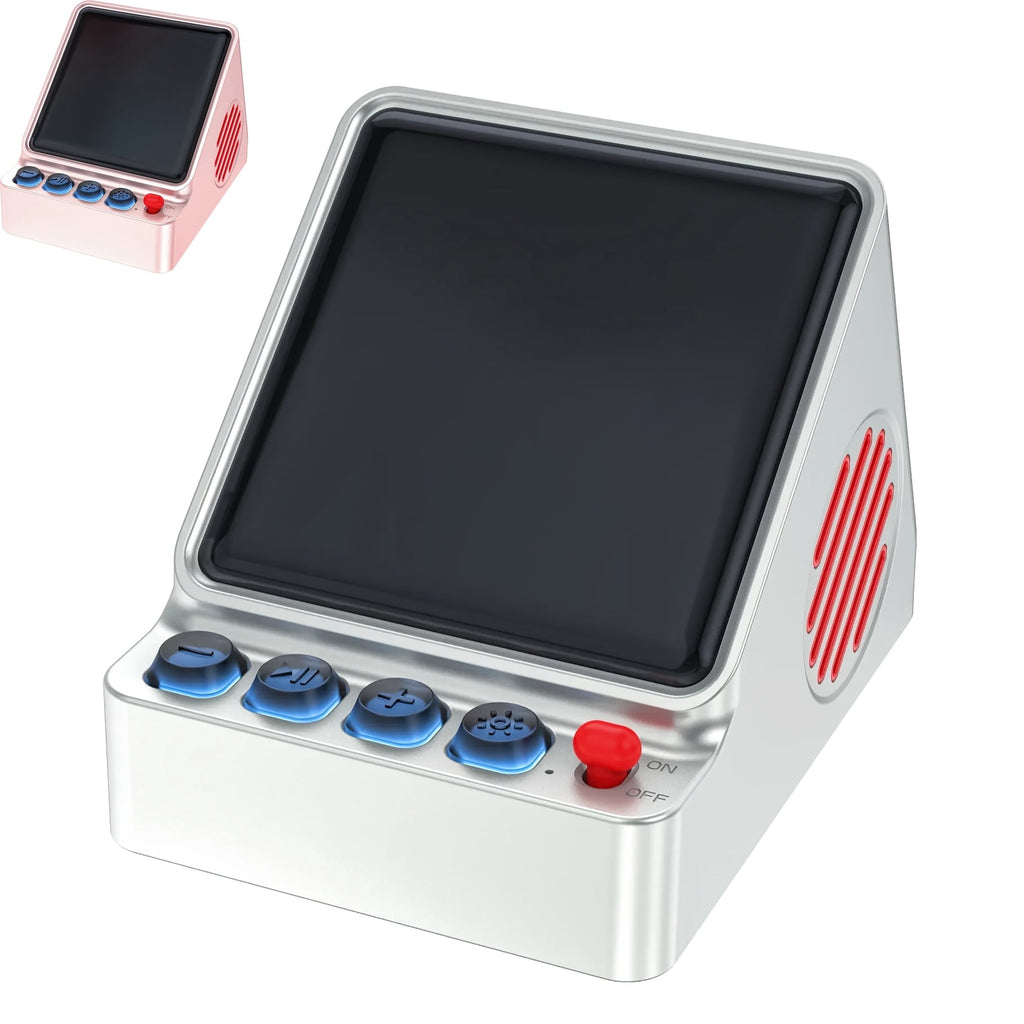 Retro Pixel Art Wireless Speaker with Programmable RGB LED Display, Portable Mini Audio Player & Smart Digital Clock, Aesthetic Desk Setup Accessories, Gaming Room Decor, Cool Tech Gadgets Gift