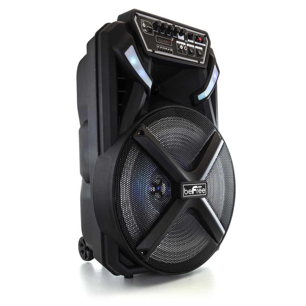 beFree Sound Portable Bluetooth Speaker with FM Transmitter, Black, BFS-2115
